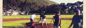 Rep> Choy's team preparing the fields.