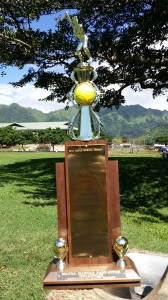 Manoa Makule Fast-pitch Softball League Perpetual Trophy (presented by Wong's Drapery)